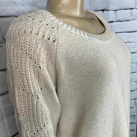 NWT Cotton Country Sweater Womens X-Large Round Neck Tight Knit Long Sle… - Picture 3 of 8